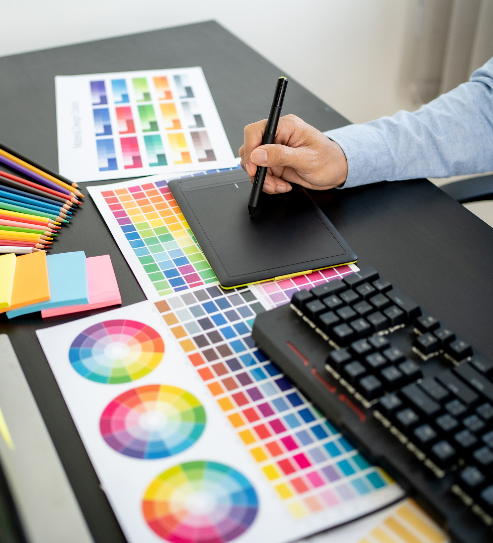 Professional graphic designing services delivering custom logos, branding, and marketing designs for businesses.